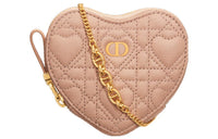 DIOR Caro Cow Leather Handheld Shoulder Bag, Crossbody Bag Women's Pink