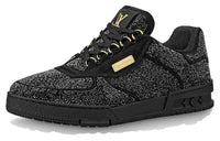 LOUIS VUITTON Trainer Stylish Skateboarding Shoes Unisex Black