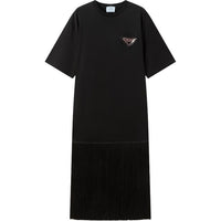PRADA Short-Sleeved Dresses Women's Black