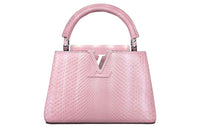 LOUIS VUITTON Capucines Lizard Skin Capusin Handbag Mini Women's Pink