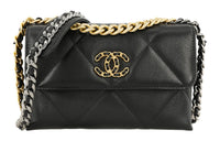 CHANEL 19Bag Lambskin Shoulder Bag Crossbody Bag Women's Black