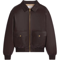 CELINE Loose Aviator Blouson Jacket In Soft Lambskin