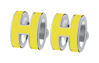 HERMES Earrings Women's Silver/new Lime