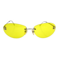 CHANEL 1990 2000s Oval frame Sunglasses