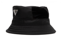 PRADA Canvas Bucket Hats Unisex Black