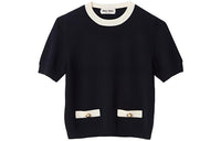 MIU MIU SS23 Sweater Women's Blue White