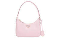 PRADA Saffiano Leather Handbag Shoulder Bag Women's Light Pink