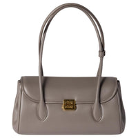 MIU MIU Calfskin Shoulder Bag Women's Clay Gray
