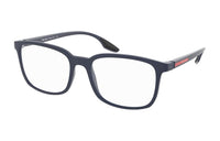 PRADA Plastic Rectangular Eyeglass Frames Men's Dark Blue