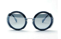 MIU MIU Acetate Round Sunglasses Women's Blue