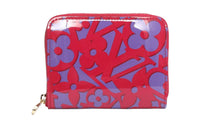 LOUIS VUITTON Vernis Leather Wallet Women's Purple & Blue