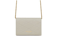 SAINT LAURENT PARIS Lambskin Shoulder Bag Crossbody Bag Women's White