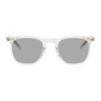 SAINT LAURENT Acetate Irregular Shape Sunglasses Men's Transparent