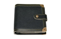 LOUIS VUITTON Leather Wallet Regular Unisex Black