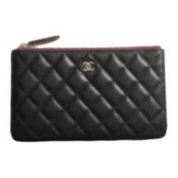 CHANEL Calfskin Clutch Small Size Women's Black