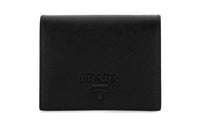 PRADA Leather Wallet Women's Black