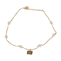 MIU MIU Metal Necklaces Women's Gold