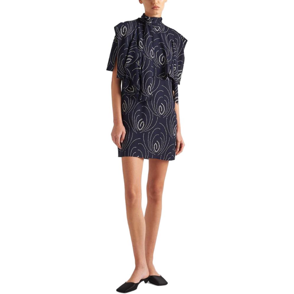 PRADA Abstract print Layered Minidress