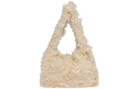 MIU MIU Shearling Tote Bag Shopping Bag Shoulder Bag Handbag Women's Ivory
