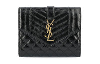 SAINT LAURENT Calfskin Wallet Women's Black