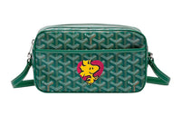 GOYARD Cap-Vert Canvas With Leather Camera Bag Shoulder Bag Crossbody Bag Small Size Unisex Green/Red