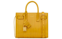 SAINT LAURENT Eel Skin Shoulder Bag Crossbody Bag Handbag Women's Yellow