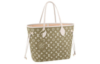 LOUIS VUITTON Neverfull Mm Khaki Green/Beige/Cream