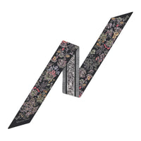 DIOR Mulberry Silk Scarves Women's Black