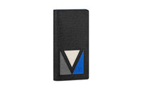 LOUIS VUITTON Brazza Taiga Cow Leather Wallets With Money Clip Unisex Black