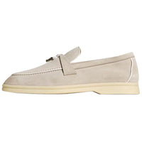 Loro Piana Summer Charms Walk Loafers Women's Pearl Pink/White