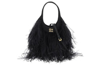 MIU MIU Fabric Shoulder Bag, Crossbody Bag, Handbag Women's Black