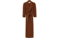 SAINT LAURENT Coats Women's Brown Red