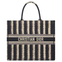 DIOR Canvas Tote Bag, Shopping Bag, Handbag Women's Blue