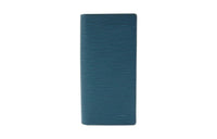 LOUIS VUITTON Brazza Epi Cow Leather Wallet Regular Unisex Blue