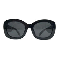 PRADA Acetate Irregular Shape Sunglasses Women's Black