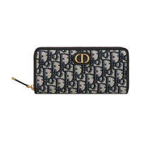 DIOR Leather Wallet Women's Blue