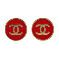 CHANEL Pre-Owned 1995 Gold Plated CC Clip On Costume Earrings