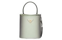 PRADA Panier Leather Shoulder Bag Crossbody Bag Handbag Small Size Women's Gradient Green