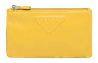 PRADA Leather Clutch Women's Yellow