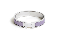HERMES Enamel Palladium-Plated Metal Accessories Bracelets Women's Purple
