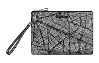 DIOR Calfskin Portable Clutch Women's Black/White
