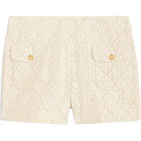 CELINE Romy Mini Shorts In Lace Cotton