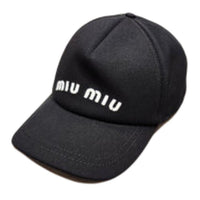 MIU MIU Cotton Baseball Caps Men's Black