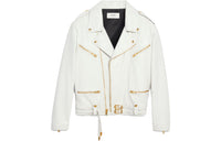 CELINE Leather Jackets Women's White