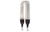 DIOR Cow Leather Shoulder Straps Unisex Gray