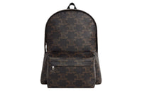 CELINE Leather Trim Backpack Medium Size Men's Black