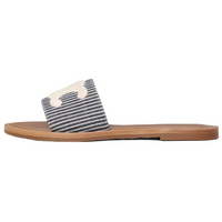 CELINE Slide Slippers Women's Marine Blue