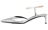 CELINE Slim Heel High Heels Women's Silver