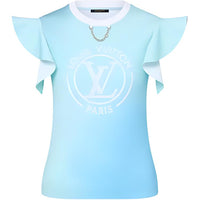 LOUIS VUITTON Lv Gradient Flounce Sleeve T-Shirt