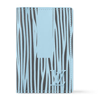 LOUIS VUITTON PARK SEO BO Collaboration Epi Cow Leather Wallet Unisex Light Blue
